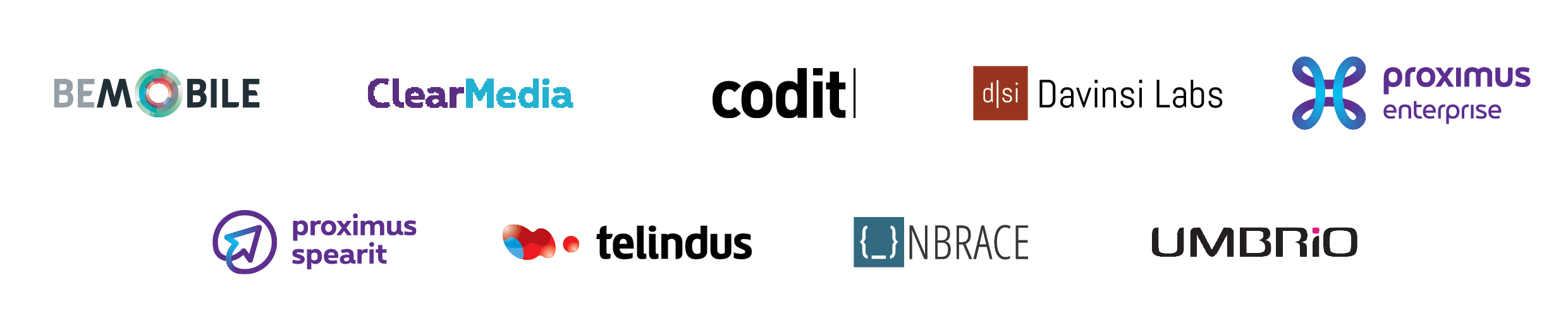 Logos of the Proximus Accelerators