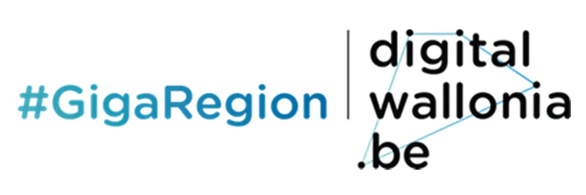 Logo of the #GigaRegion digital wallonia