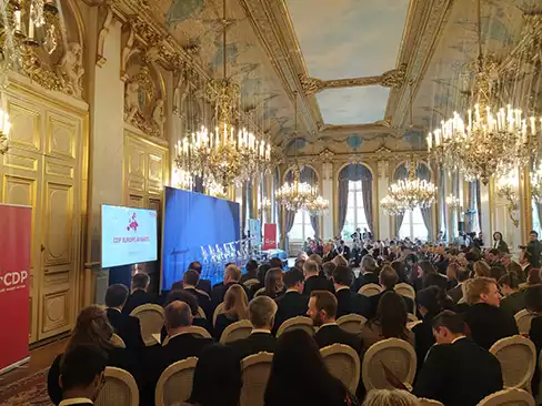 CDP Europe Awards room in Paris