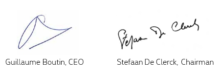 Ondertekend door de voorzitter en de CEO van Proximus